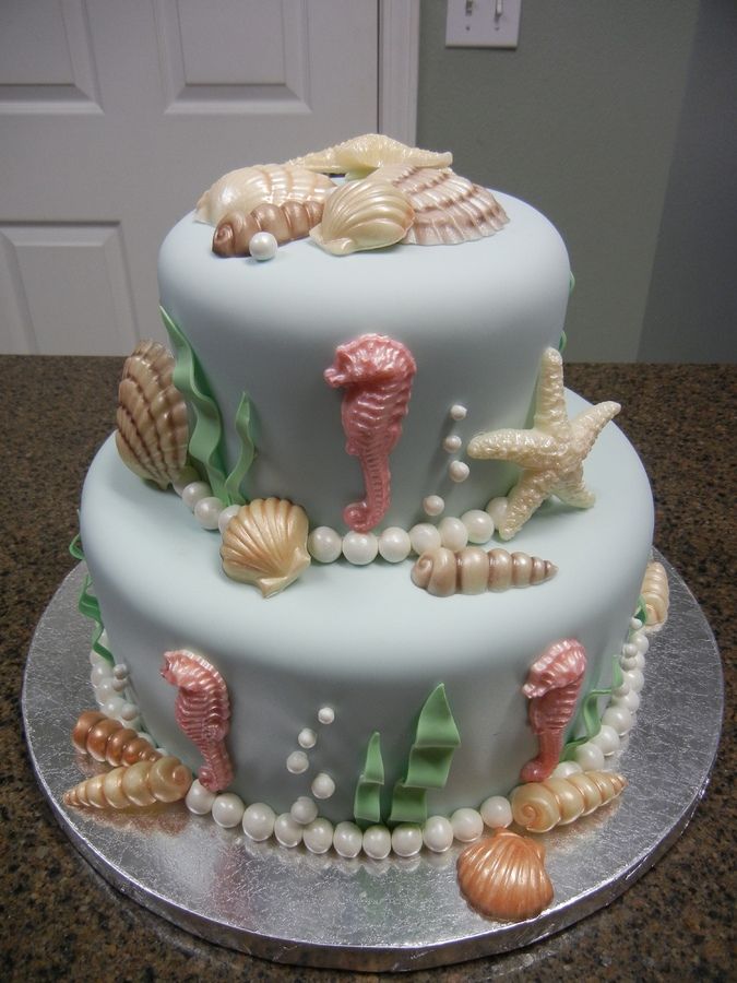 Seahorse Baby Shower Cake Seahorse Baby Shower Cake