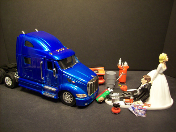 Semi Truck Wedding Cake Topper Semi Truck Wedding Cake Topper