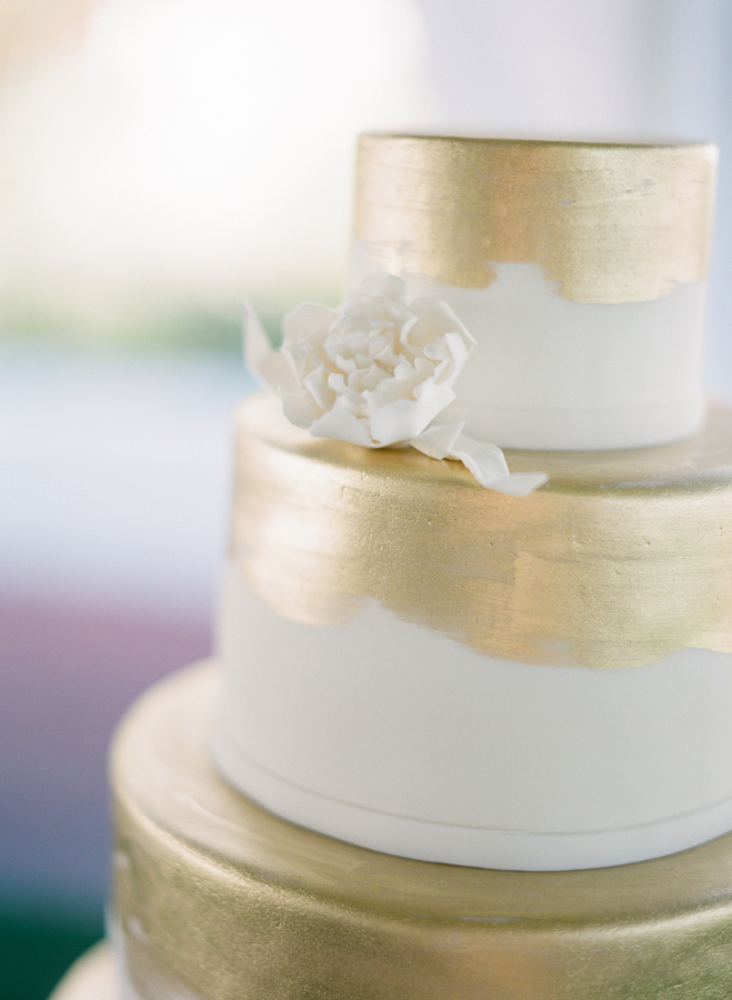White and Gold Wedding Cake White and Gold Wedding Cake