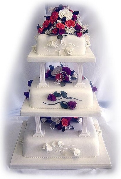 White Square Wedding Cake White Square Wedding Cake