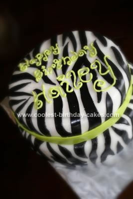 Zebra Print Birthday Cake Zebra Print Birthday Cake