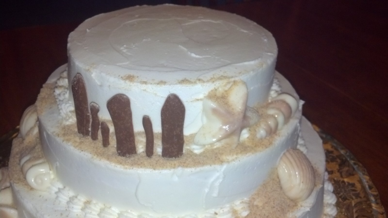 Beach Themed Wedding Anniversary Cake Beach Themed Wedding Anniversary Cake