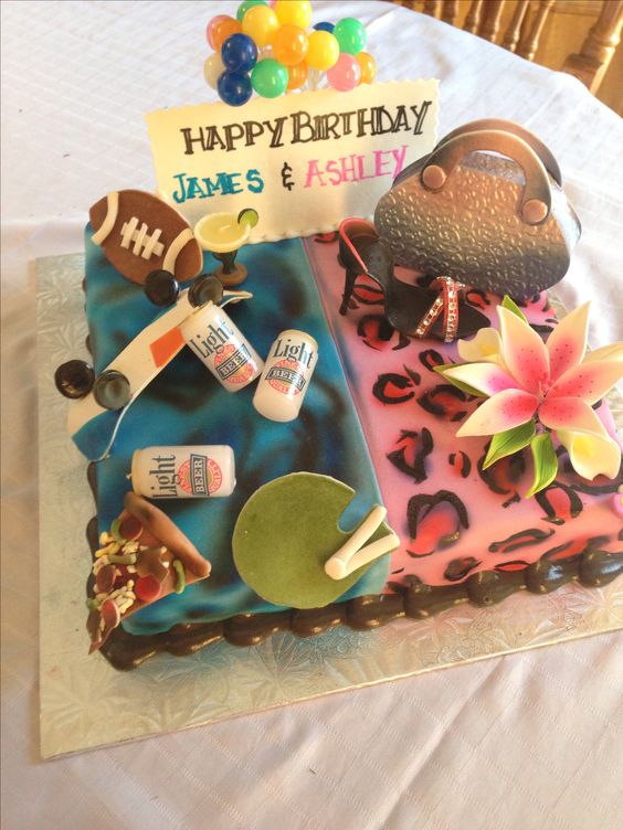 Birthday Cake Half Boy Half Girl Birthday Cake Half Boy Half Girl