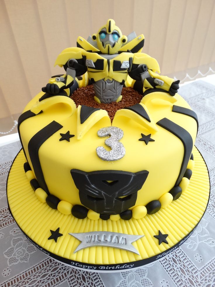 Bumblebee Transformer Birthday Cake Ideas