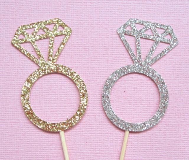 Diamond Ring Cupcake Toppers