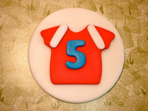 Fondant Jersey Cupcake Toppers Fondant Jersey Cupcake Toppers