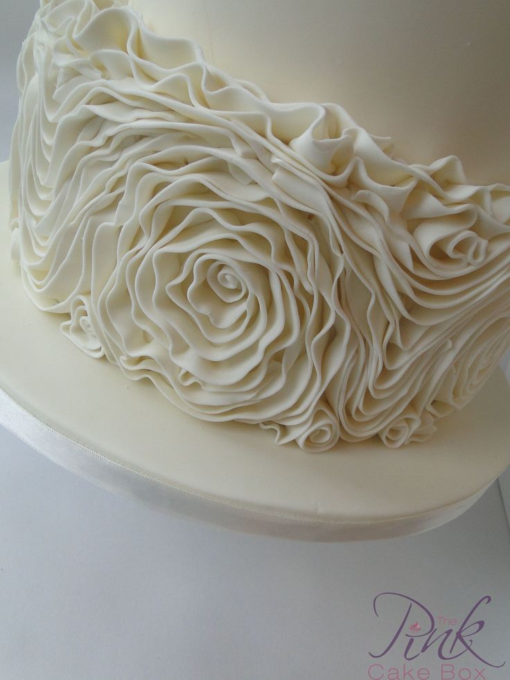 Fondant Ruffle Rose Cake Fondant Ruffle Rose Cake