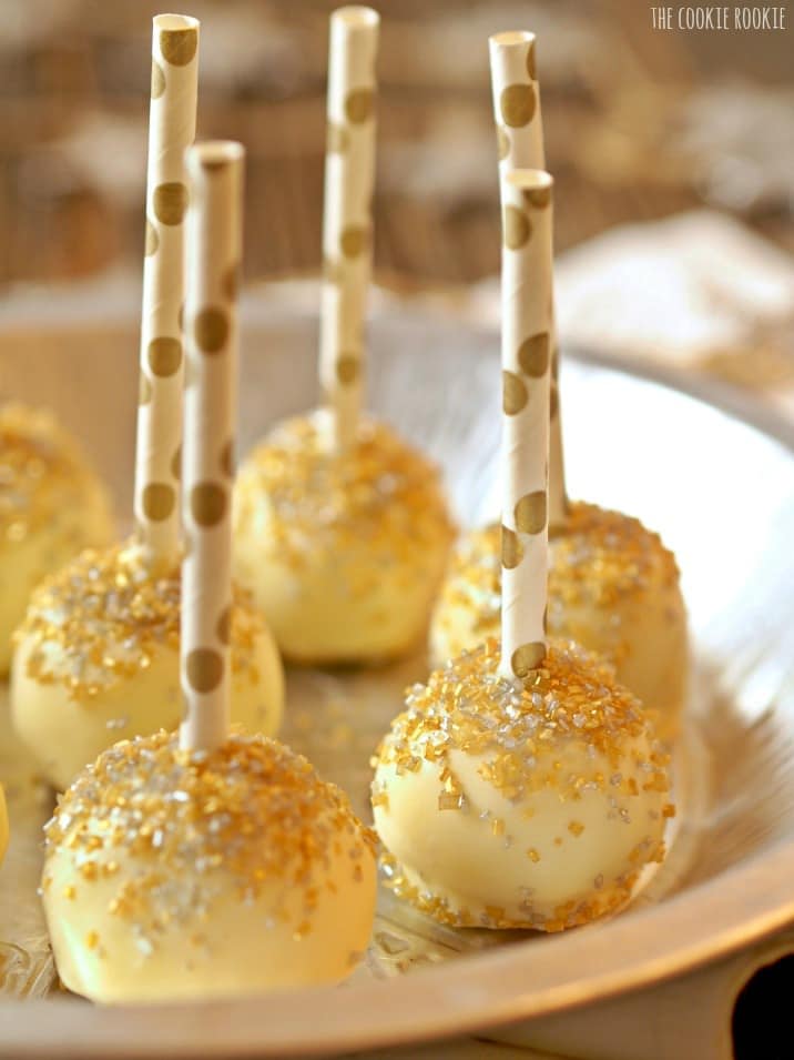 Gold Glitter Cake Pops Gold Glitter Cake Pops