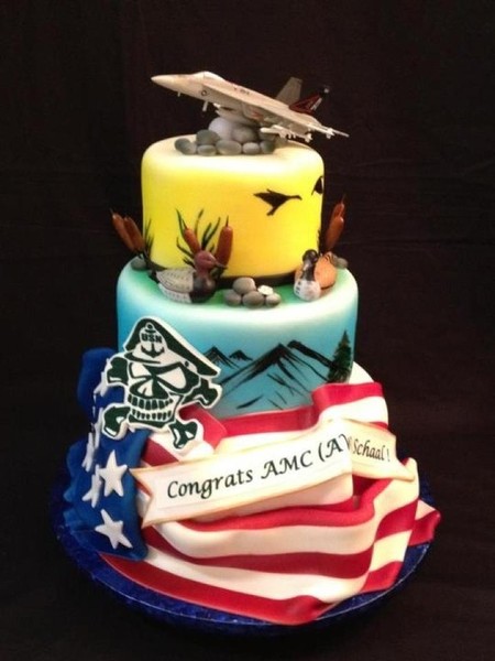 Navy Retirement Cake