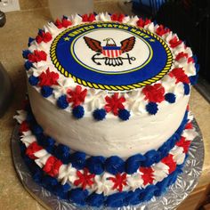 Navy Retirement Cake