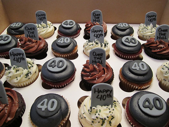 12 Turning 40 Over The Hill Cupcakes Photo - Over the Hill ...