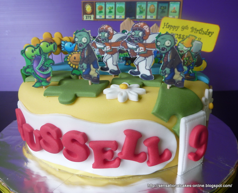 Plants vs.Zombies Happy Birthday Cake