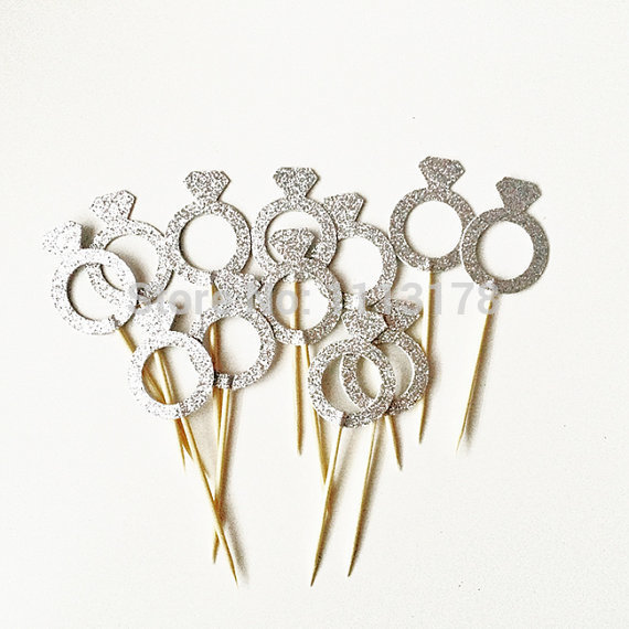 Wedding Ring Cupcake Toppers