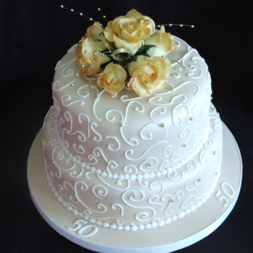 2 Tier 50th Wedding Anniversary Cakes 2 Tier 50th Wedding Anniversary Cakes