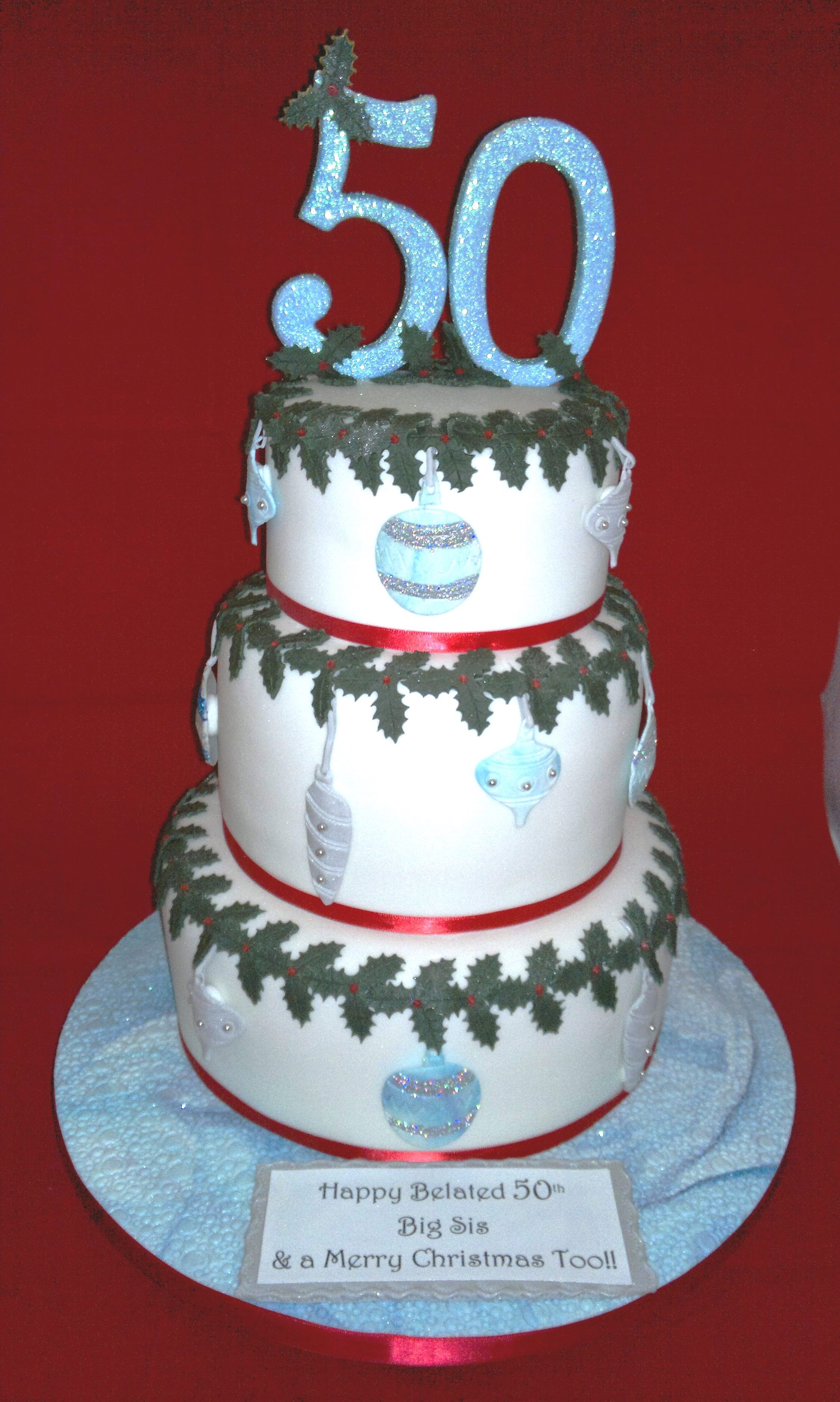 6 Photos of 50th Anniversary Round Tiered Cakes 6 Photos of 50th Anniversary Round Tiered Cakes