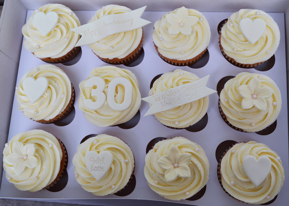 7 Photos of Pearl Wedding Anniversary Cupcakes 7 Photos of Pearl Wedding Anniversary Cupcakes