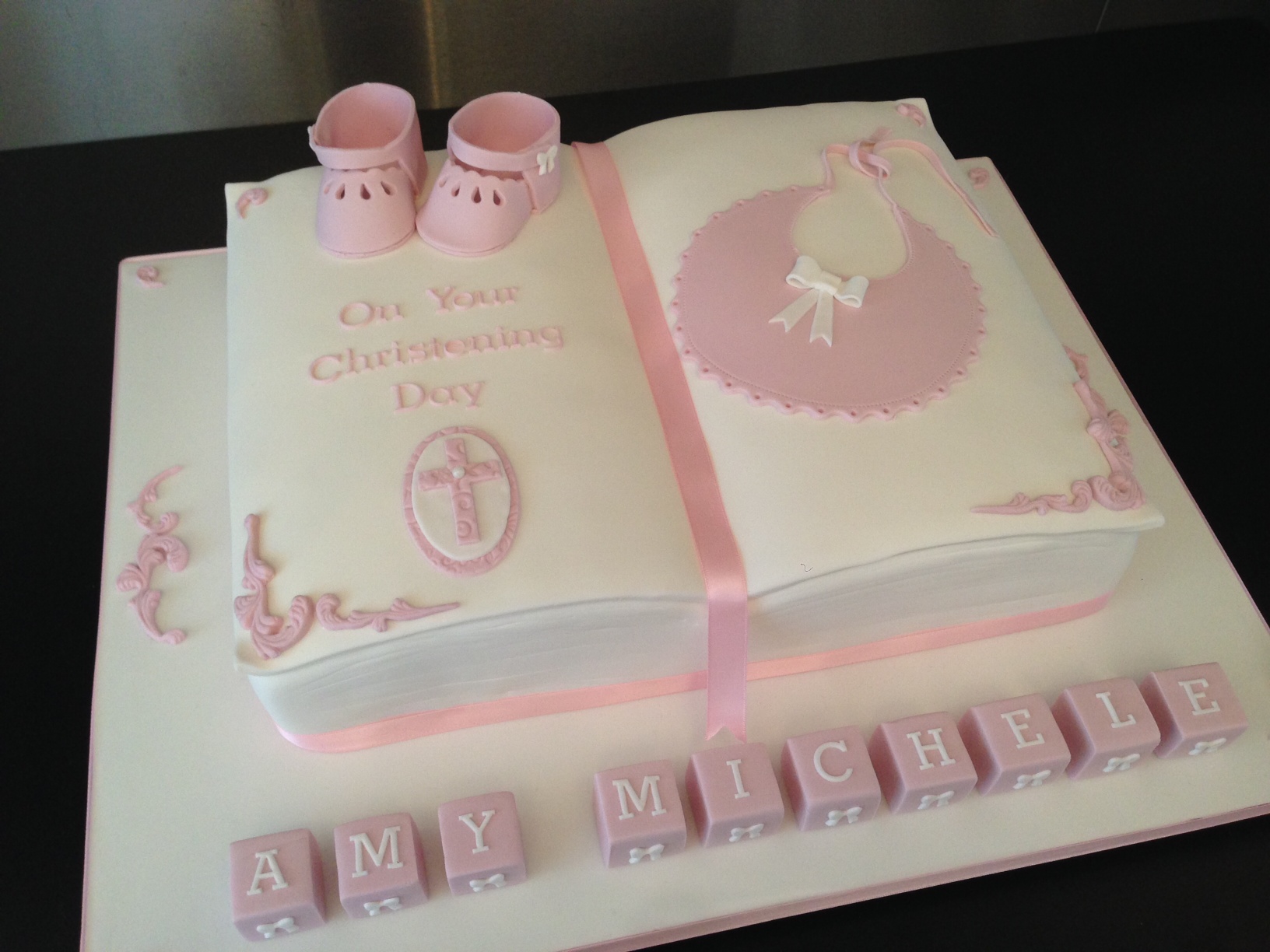 Baby Christening Book Cake Baby Christening Book Cake