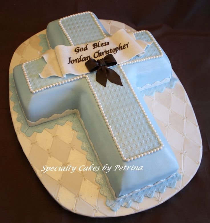 Baptism Cake with Cross Baptism Cake with Cross