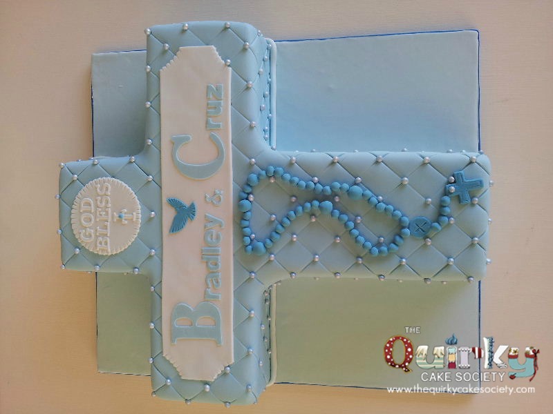 Baptism Cross Cake Baptism Cross Cake