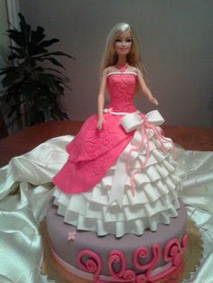Barbie Fondant Cake Barbie Fondant Cake