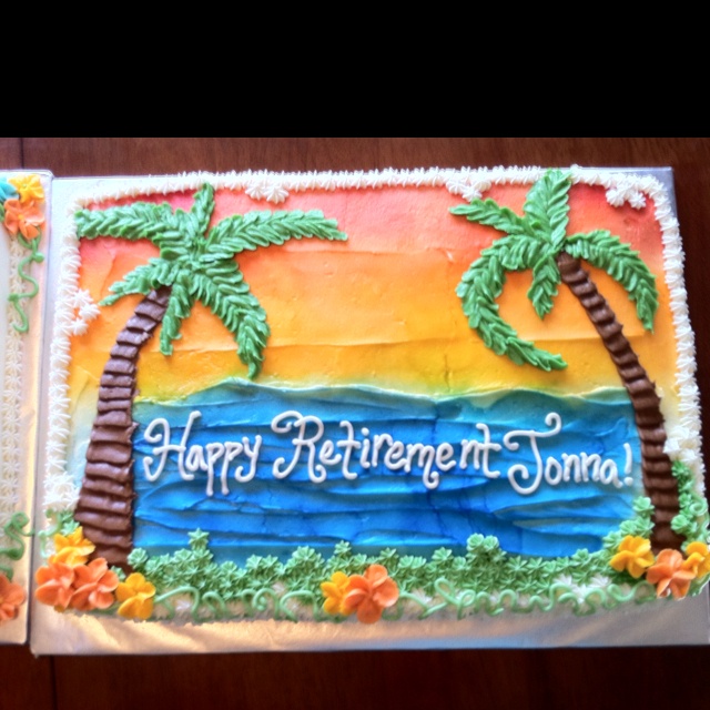 Beach Retirement Cake Ideas Beach Retirement Cake Ideas