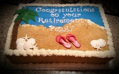 Beach Theme Retirement Cake Beach Theme Retirement Cake