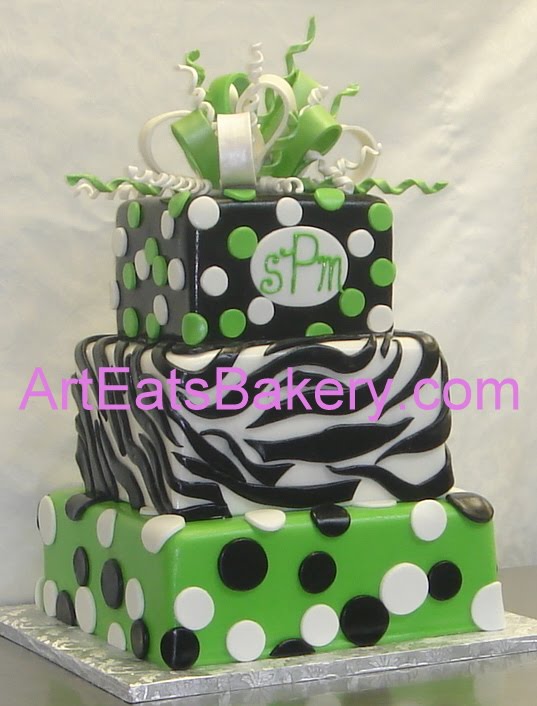 10 Photos of Lime Green Cheetah Print Cakes