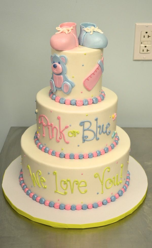 Blue and Pink Baby Shower Cake Blue and Pink Baby Shower Cake
