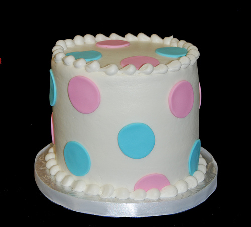 Blue and Pink Gender Reveal Cake Blue and Pink Gender Reveal Cake