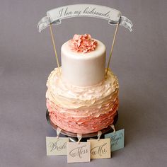 Bridesmaid Cake Pull Charms Bridesmaid Cake Pull Charms
