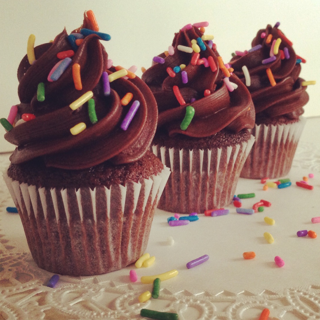 Chocolate Cupcakes with Sprinkles