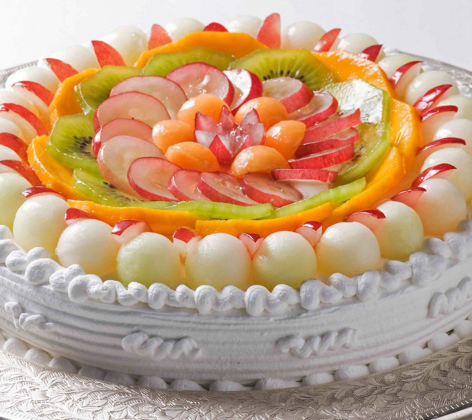 12 Photos of Fruit Decorated Cakes Simple