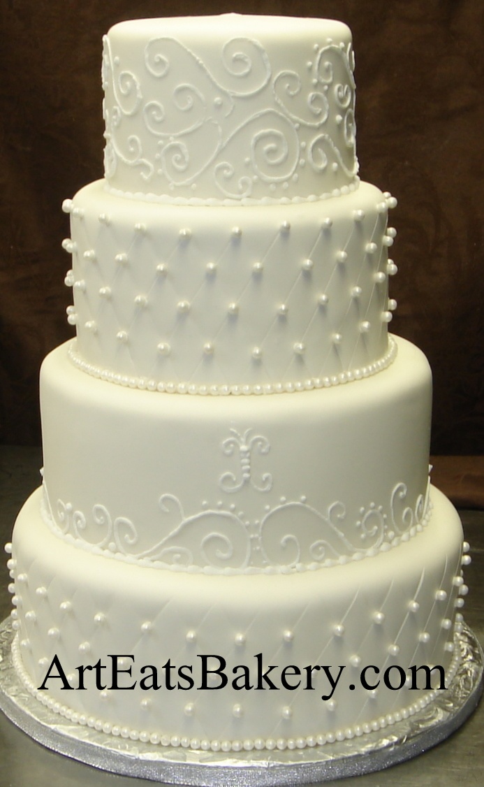 Elegant Fondant Wedding Cake Elegant Fondant Wedding Cake