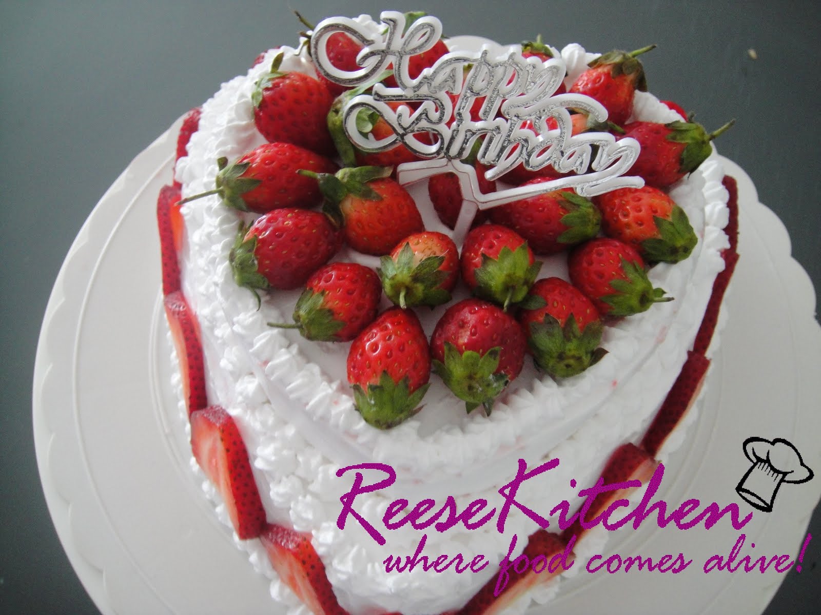 Happy Birthday Cake with Fruit