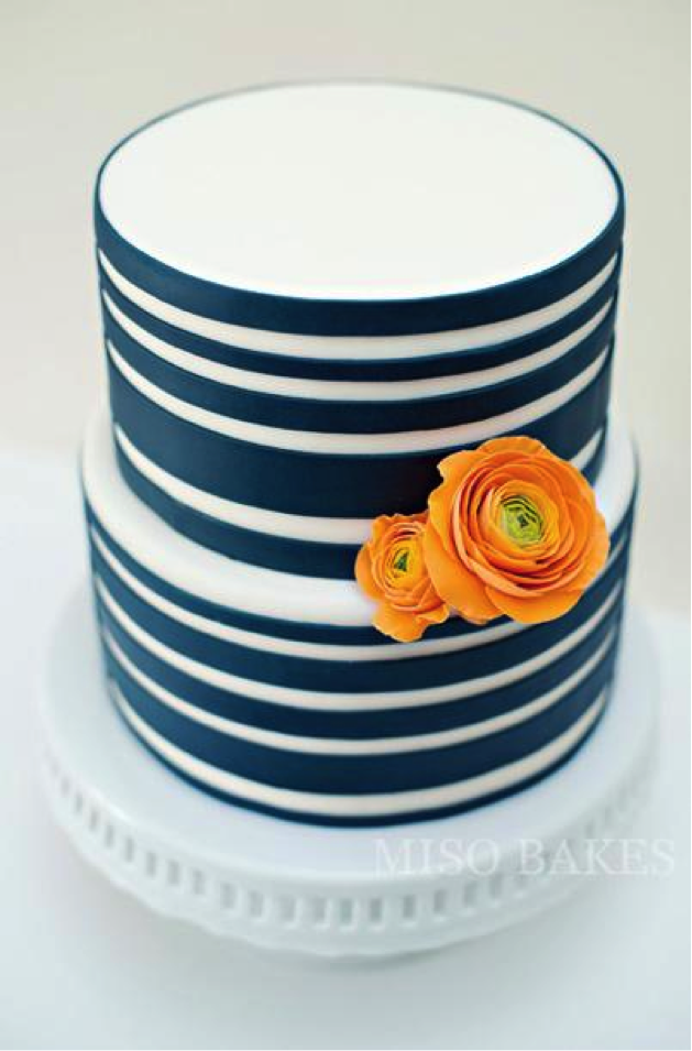 Navy Blue Wedding Cake