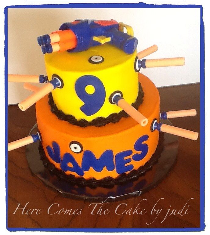 Nerf Birthday Party Cake Nerf Birthday Party Cake