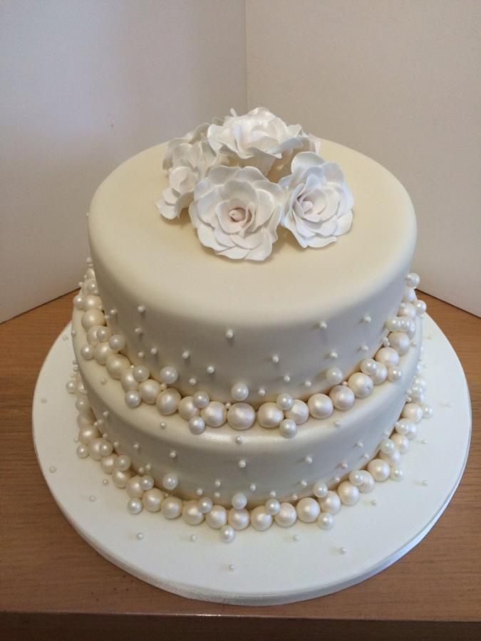 Pearl Wedding Anniversary Cake Pearl Wedding Anniversary Cake