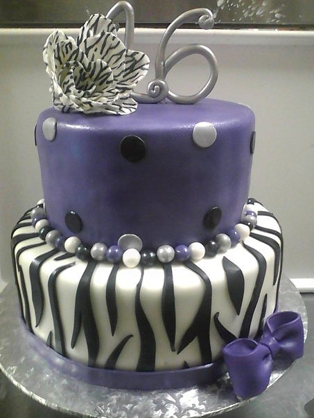 Purple Sweet 16 Birthday Cakes