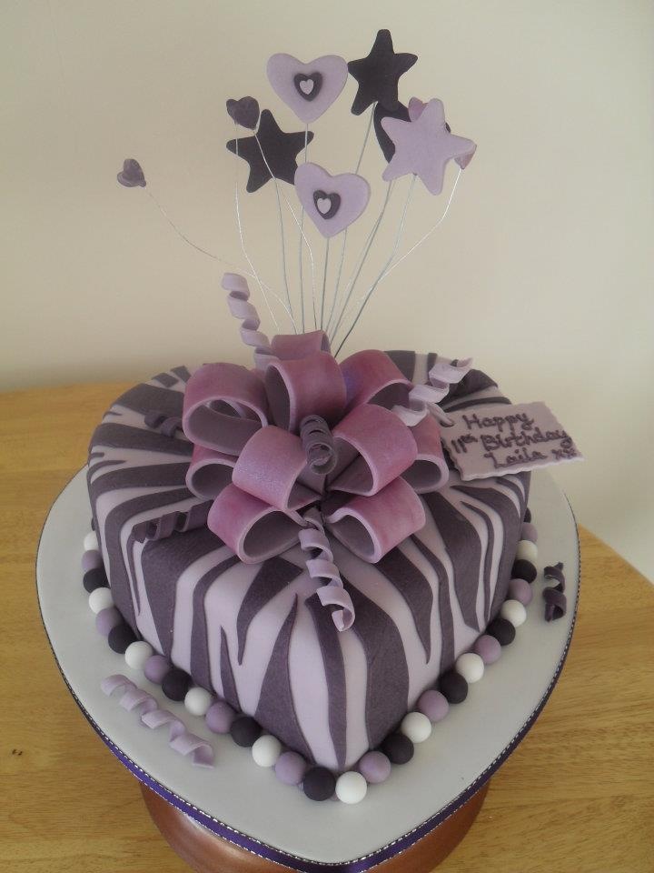 Purple Zebra Print Cake