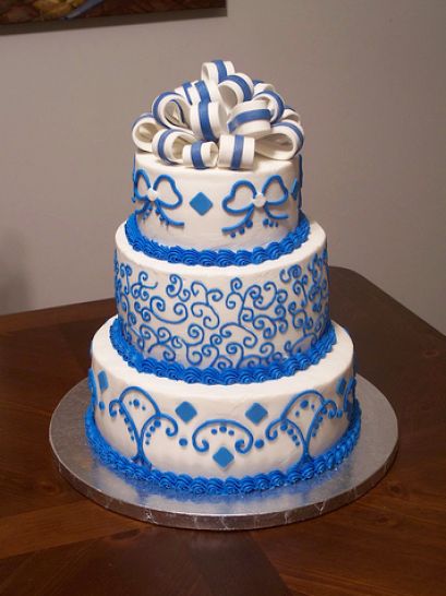 Royal Blue and Silver Wedding Cakes Royal Blue and Silver Wedding Cakes