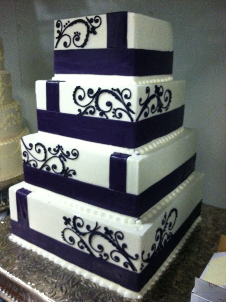 Square Wedding Cake Scroll Square Wedding Cake Scroll