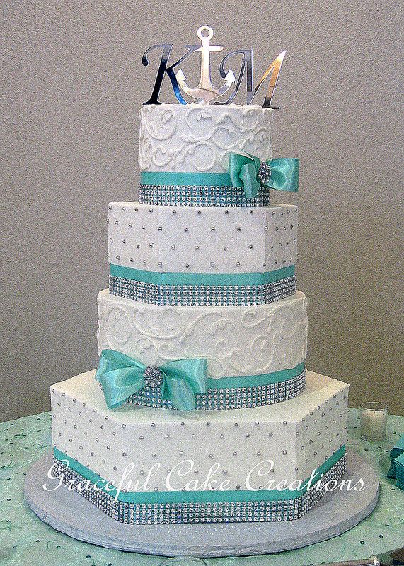 teal and silver wedding