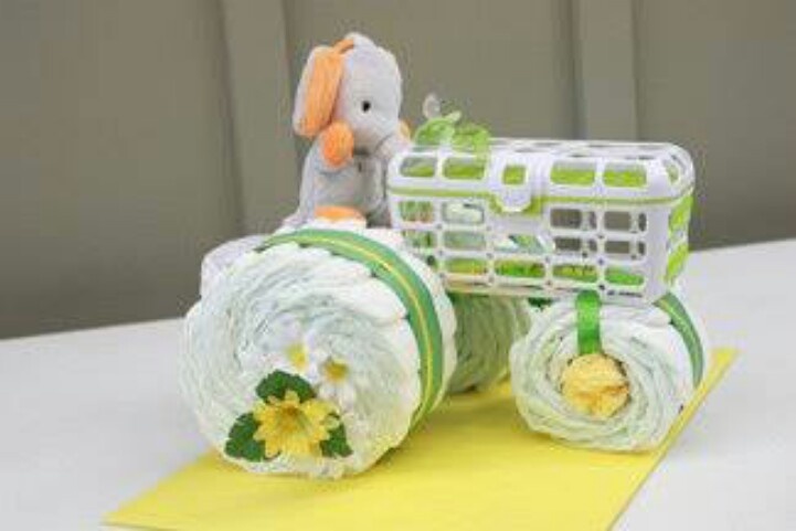 Tractor Diaper Baby Shower Gift