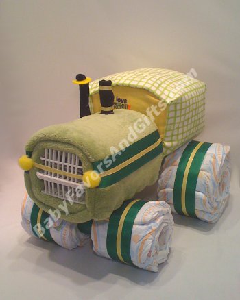 Tractor Diaper Cake