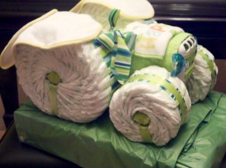 Tractor Diaper Cake