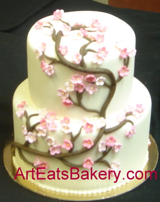 Two Tier Wedding Cake with Fondant Two Tier Wedding Cake with Fondant