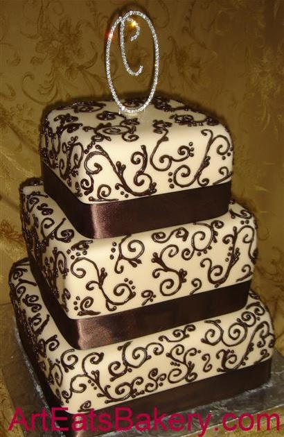 Wedding Cakes with Scroll Designs Wedding Cakes with Scroll Designs