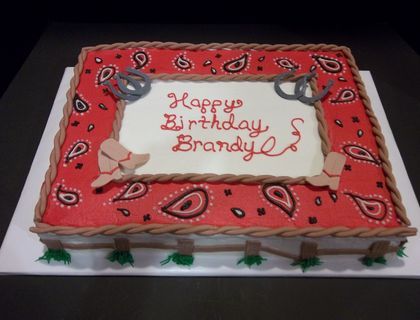 Western Birthday Sheet Cakes Western Birthday Sheet Cakes