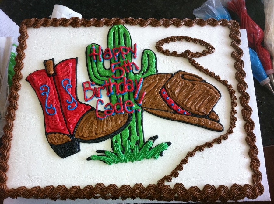 Western Cowboy Theme Sheet Cakes