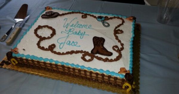 Western Theme Baby Shower Cake